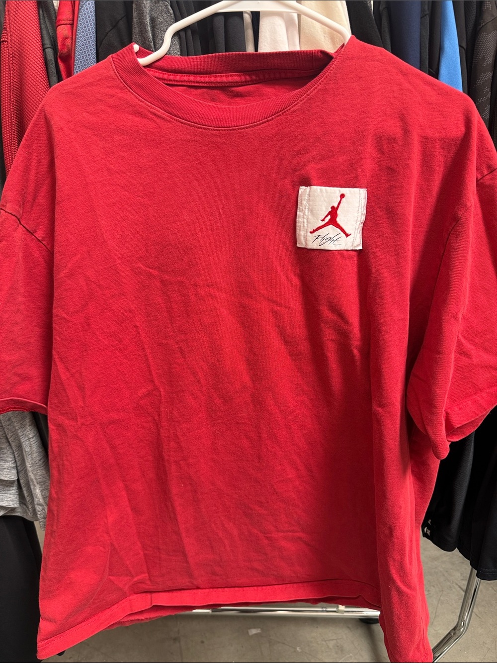 Jordan Red Short-Sleeve Logo T-Shirt